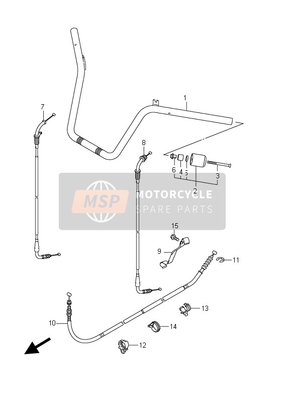 Suzuki AN650A BURGMAN EXECUTIVE 2011 Handlebar (AN650A E24) for a 2011 Suzuki AN650A BURGMAN EXECUTIVE